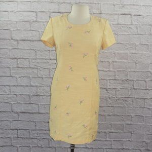 Vintage 90s Floral Embroidered Dress 8